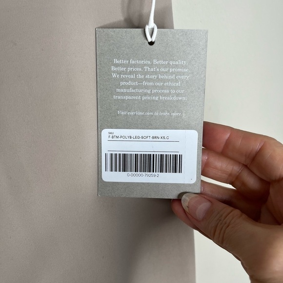 Nwt Everlane Perform Ankle Leggings, XS, Soft Brown - Picture 8 of 8